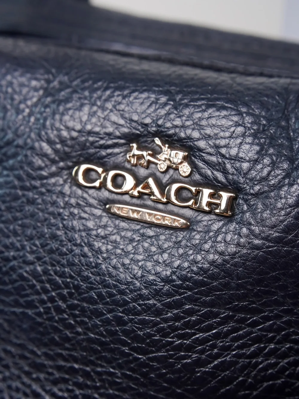 Coach Central Satchel Black Pebbled Leather Shoulder Crossbody Bag